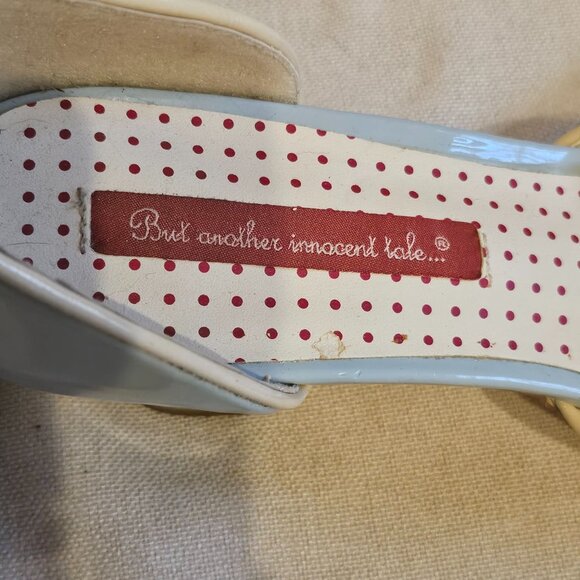B.A.I.T. But Another Innocent Tale Blue Cream "Betty" Women Heels size 10 - Picture 4 of 6